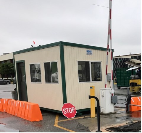 8x16 skid mounted guard house entrance booth