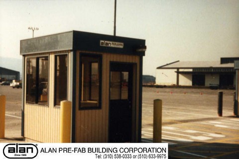 permanent checker booth prefricated, portable guard station, prefabricated security booth, forkliftable guard house, guard shack