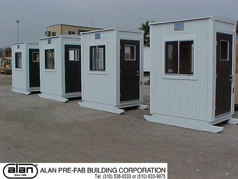 portable guard station, prefabricated security booth, forkliftable guard house, guard shack