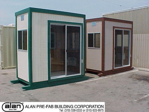 portable guard station, prefabricated security booth, forkliftable guard house, guard shack