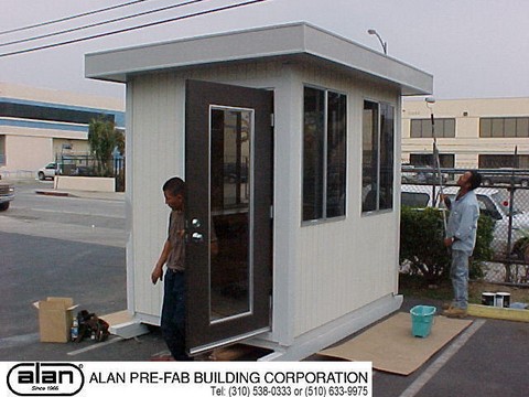 portable guard station, prefabricated security booth, forkliftable guard house, guard shack