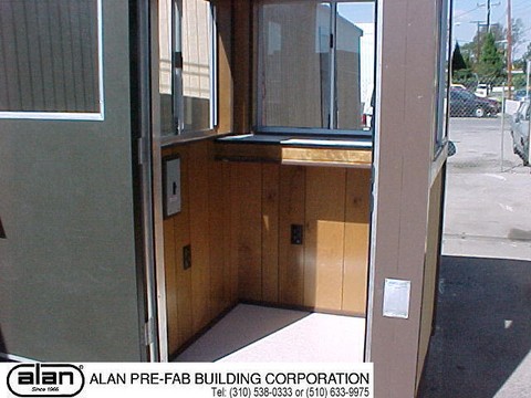 portable guard station, prefabricated security booth, forkliftable guard house, guard shack