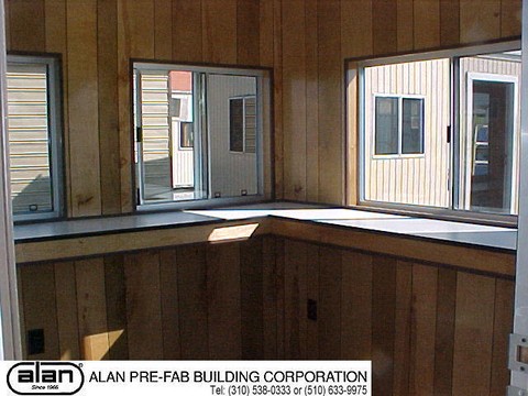 guard shack interior, portable guard station, prefabricated security booth, forkliftable guard house, guard shack